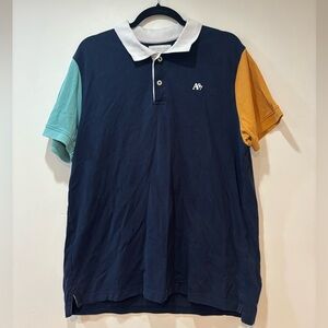Aeropostale Navy, Teal, and Mustard Polo Shirt